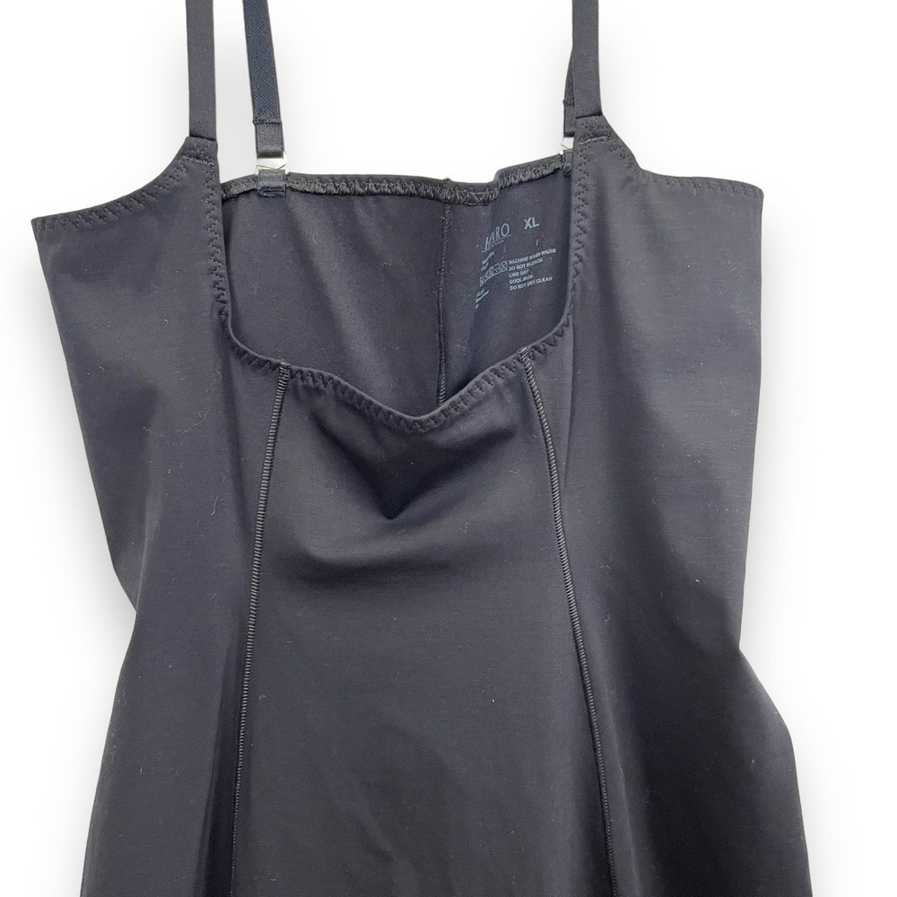 Hanro Shapewear Dress Womens XL Black Body Shaping Slip Micro Fiber Bustless - Picture 4 of 9